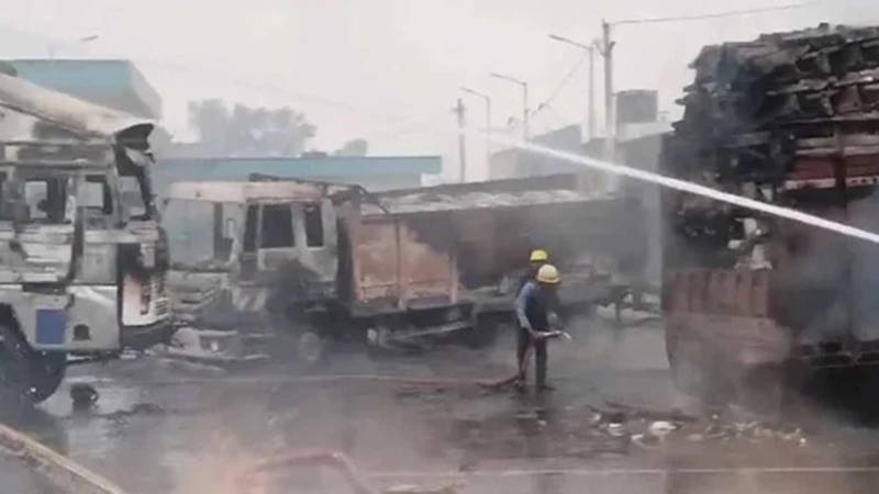 بھارت: جے پور میں کیمیکل ٹرک کا حادثہ، 5 ہلاک، 40 زخمی