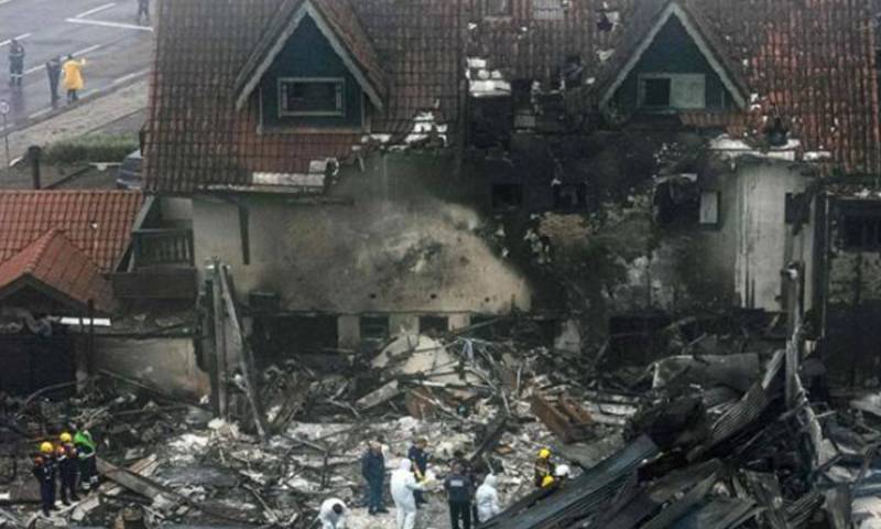 برازیل میں پائپر شیئن 400 ٹربو پراپ طیارہ حادثہ: کم از کم 15 افراد زخمی