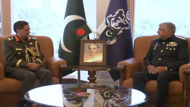 پاک بحریہ سربراہ سے بنگلہ دیشی جنرل کی ملاقات، بحری تعلقات مضبوط کرنے پر بات چیت