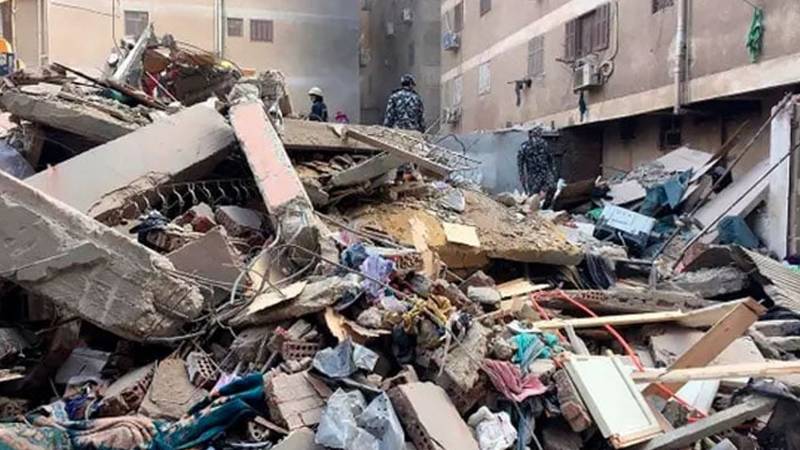 قاہرہ: عمارت گرنے سے 10 ہلاک، 8 زخمی