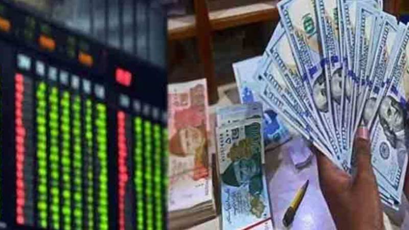 پاکستان اسٹاک ایکسچینج میں کاروباری اتار چڑھاؤ، ڈالر کی قدر میں معمولی کمی