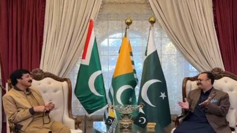 سردار تنویر الیاس خان کی گورنر سردار سلیم حیدر سے ملاقات، ملکی سیاسی امور پر تبادلہ خیال
