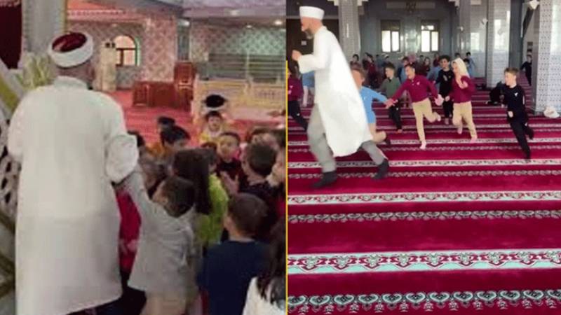 ترکی کی مسجد میں امام کی بچوں کے ساتھ کھیلنے کی ویڈیو سوشل میڈیا پر وائرل