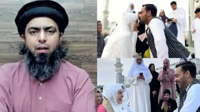 کبریٰ خان اور گوہر رشید کے حرم میں بوسے پر انجینئر مرزا برہم، ویڈیو وائرل