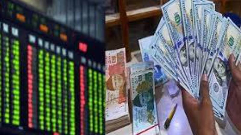سٹاک مارکیٹ میں زبردست تیزی، ڈالر کی قیمت میں کمی