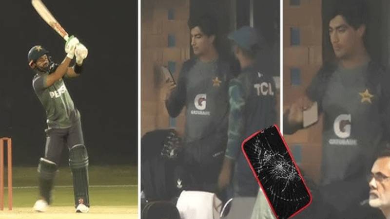محمد رضوان کا نسیم شاہ کا موبائل توڑنے کا واقعہ، ویڈیو وائرل