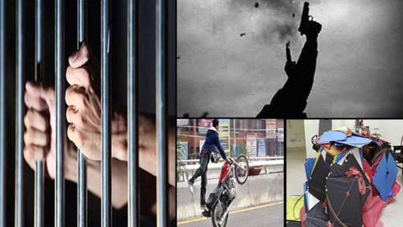 ون ویلرز، پتنگ باز اور ہوائی فائرنگ کرنے والوں کی 'شامت' آئی