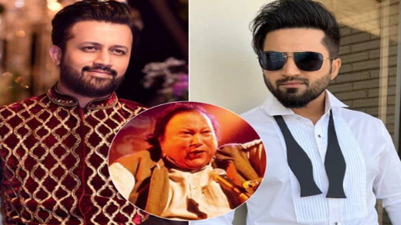 نصرت فتح علی خان کے گانے کے ریمیک پر فلک شبیر کی عاطف اسلم پر شدید تنقید