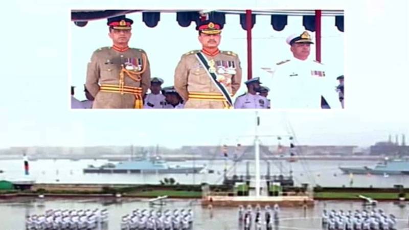 پاکستان نیول اکیڈمی میں شاندار پاسنگ آؤٹ پریڈ، فیلڈ مارشل سید عاصم منیر مہمان خصوصی