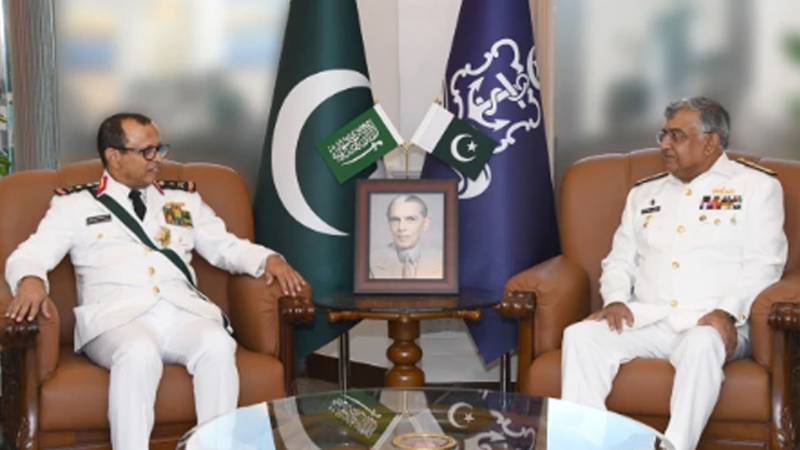 سعودی نیول چیف کا نیول ہیڈکوارٹرز راولپنڈی کا دورہ، پاک بحریہ سے تعاون مزید مضبوط کرنے پر اتفاق
