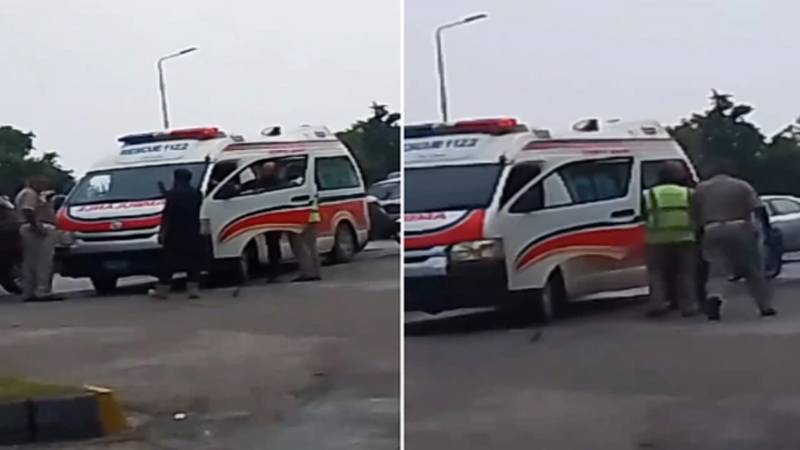 فیض آباد پر ٹریفک پولیس کی ریسکیو اہلکاروں سے بدسلوکی، ویڈیو وائرل، محکمانہ کارروائی کا مطالبہ