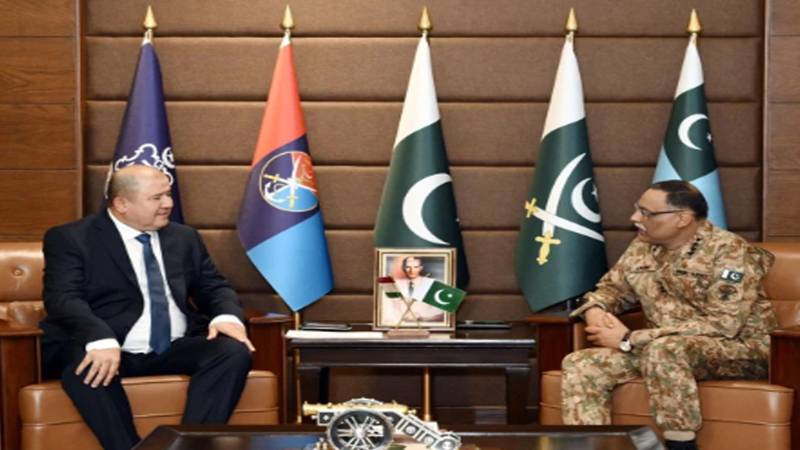 تاجک چیف آف جنرل اسٹاف کی جنرل ساحر شمشاد مرزا سے جی ایچ کیو میں اہم ملاقات