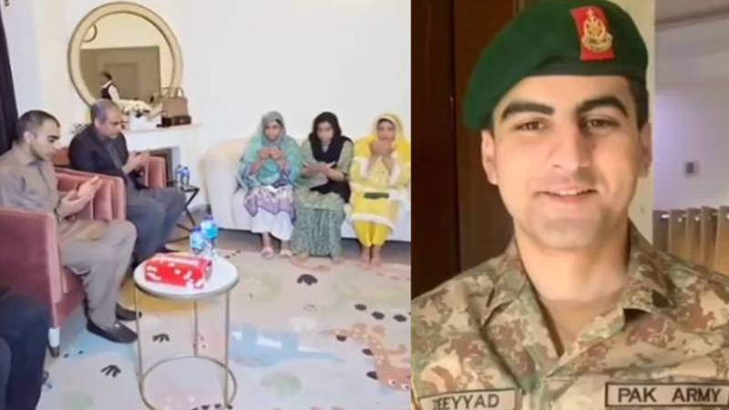 محسن نقوی کی شہید میجر زیاد سلیم کے اہلخانہ سے ملاقات، بلند حوصلے کو خراجِ تحسین