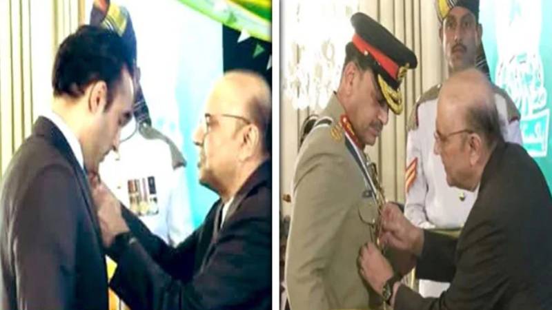 فیلڈ مارشل سید عاصم منیر ’ہلال جرات‘ اور بلاول بھٹو زرداری ’نشانِ امتیاز‘ سے نوازے گئے