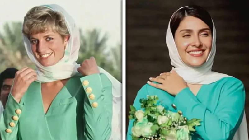 عائزہ خان یومِ آزادی پر لیڈی ڈیانا کے انداز کی نقل پر تنقید کی زد میں
