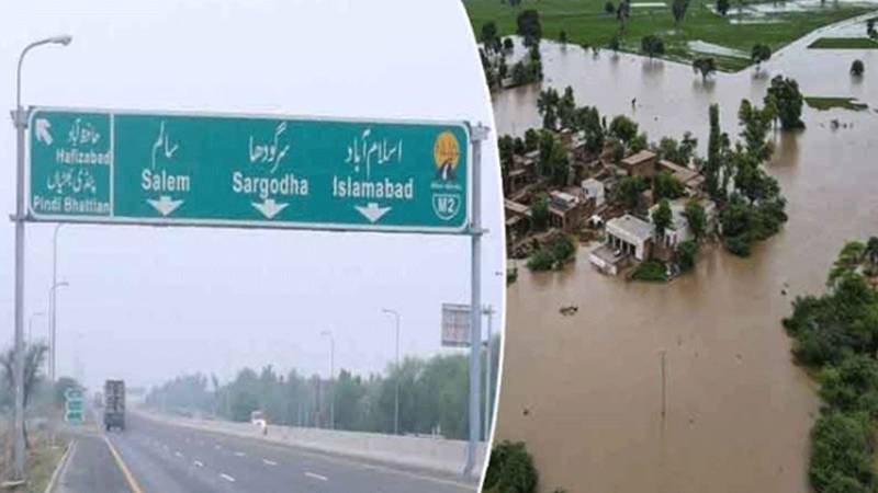 دریائے چناب میں پنڈی بھٹیاں کے مقام پر پانی کی سطح بلند، لاہور-اسلام آباد موٹروے کے منقطع ہونے کا خدشہ