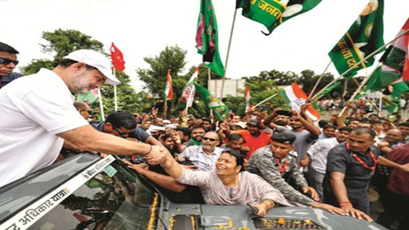 بھارت میں ’’ووٹر ادھیکار یاترا‘‘، اپوزیشن نے مودی سرکار کو ووٹ چوری کا ذمہ دار قرار دے دیا