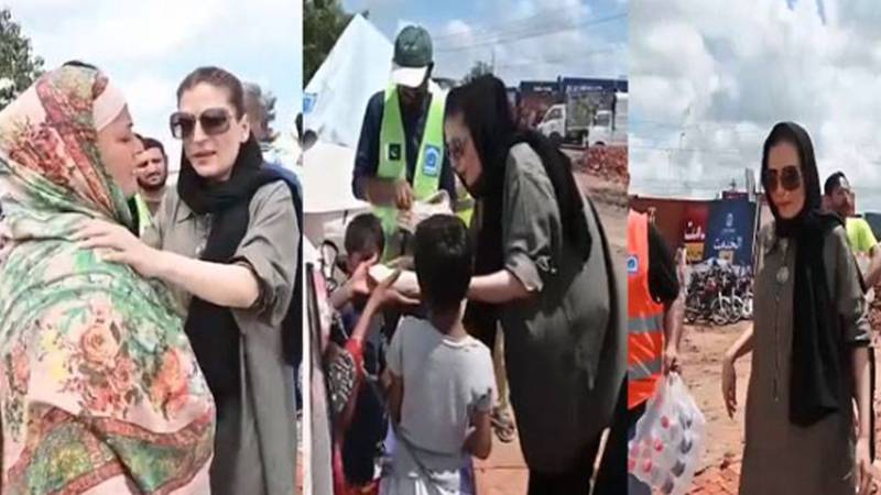 اداکارہ ریشم کی قصور میں سیلاب متاثرین سے ملاقات، ریلیف سامان تقسیم