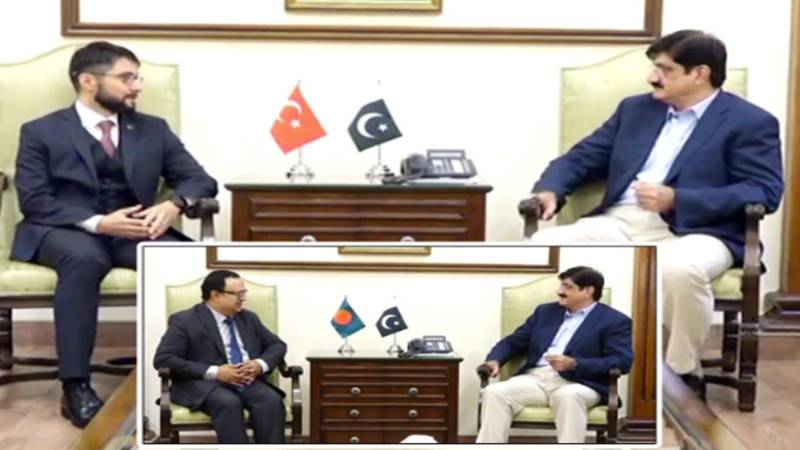 وزیراعلیٰ سندھ کی ترکی و بنگلادیشی سفارتکاروں سے ملاقات، سرمایہ کاری اور تجارتی تعلقات میں توسیع پر اتفاق