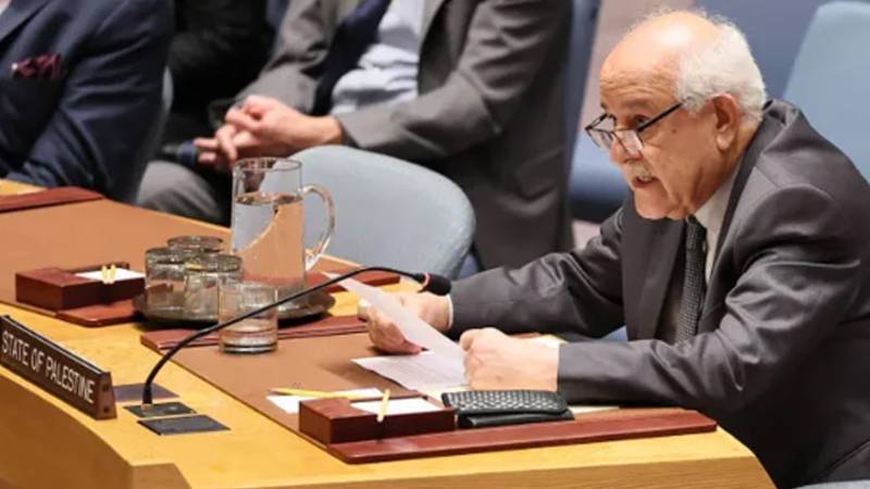 اقوام متحدہ میں فلسطینی سفیر: غزہ میں مظالم روکنے کے لیے اسرائیل پر سخت پابندیاں ضروری