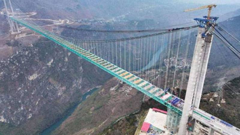 چین میں دنیا کا سب سے بلند پل تیار، 28 ستمبر سے ٹریفک کے لیے کھل جائے گا