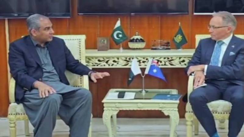 وفاقی وزیر داخلہ محسن نقوی سے آسٹریلیا کے ہائی کمشنر نیل ہاکنز کی ملاقات، دوطرفہ تعلقات اور سیکیورٹی تعاون پر تبادلہ خیال