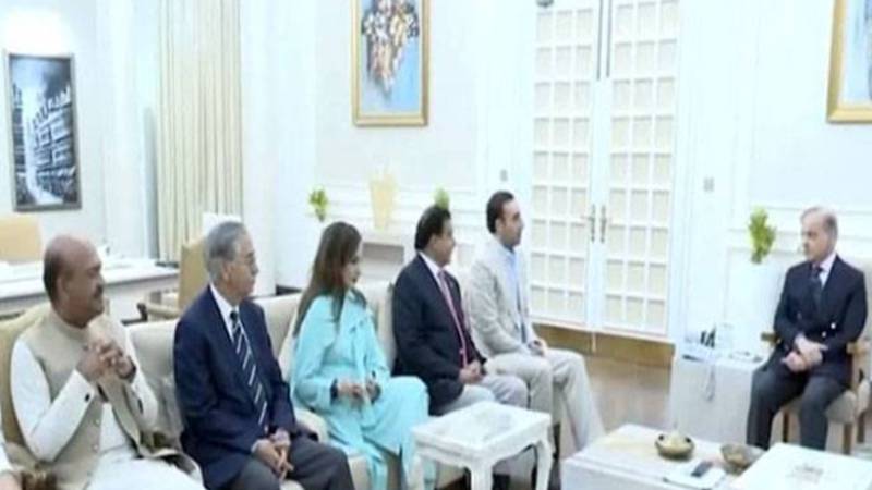 وزیراعظم شہبازشریف سے پیپلزپارٹی وفد کی ملاقات