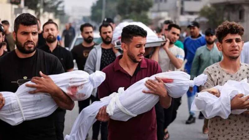 اسرائیلی جنگ بندی کی خلاف ورزی، تازہ فضائی حملوں میں 24 بچوں سمیت 104 فلسطینی شہید
