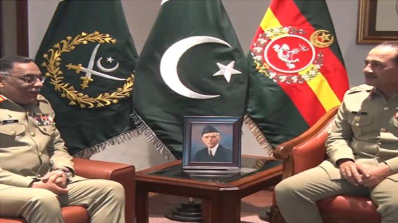 چیئرمین جوائنٹ چیفس آف اسٹاف کمیٹی جنرل ساحر شمشاد کی فیلڈ مارشل سے الوداعی ملاقات