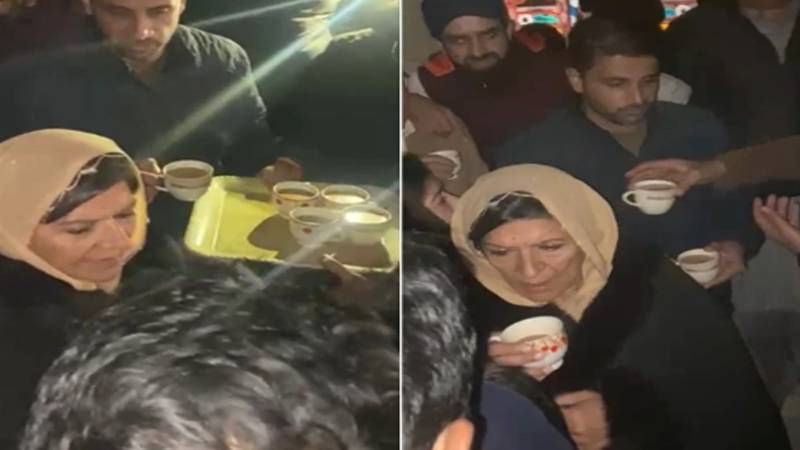 عمران خان کی بہنوں کے دھرنے میں پولیس کی چائے ڈپلومیسی‘