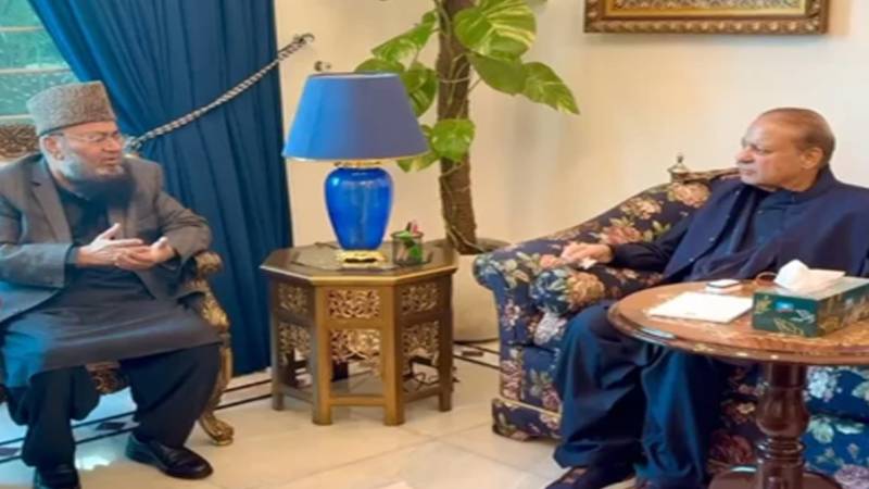 صدر مسلم لیگ ن نواز شریف سے سینیٹر حافظ عبدالکریم کی ملاقات
