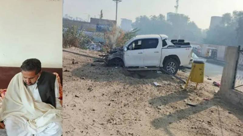 بنوں: پی ٹی آئی رہنما کے دفتر کے باہر دھماکہ، گاڑی مکمل تباہ