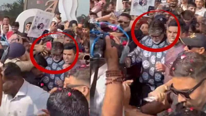 سورت ایئرپورٹ پر مداحوں کے رش سے امیتابھ بچن حادثے سے بال بال بچ گئے