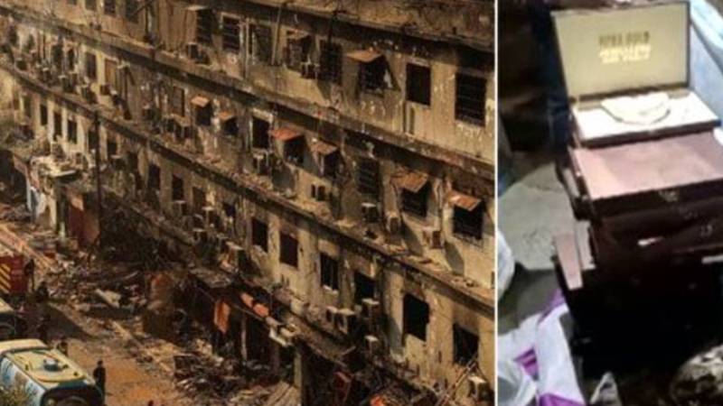 کراچی: سانحہ گل پلازہ میں ریسکیو آپریشن کے دوران ڈیڑھ کلو سونا اور مارکیٹ کا ڈی وی آر برآمد