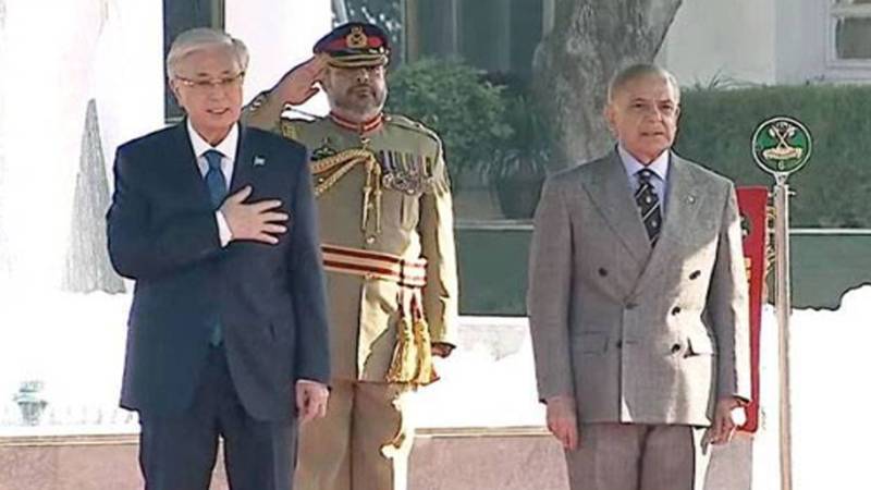 قازقستان کے صدر قاسم جومارت توکایووف کا وزیراعظم ہاؤس میں پرتپاک استقبال