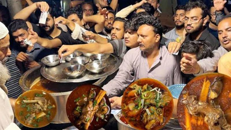 لاہور: عید کے تیسرے دن شہری روایتی ناشتے کے لیے ناشتہ پوائنٹس پر جمع