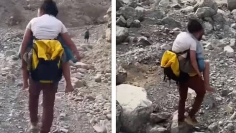 امارات میں پاکستانی ہائیکنگ گائیڈ کی بہادری، ہیٹ اسٹروک میں مبتلا خاتون کو کندھے پر اٹھا کر زندہ بچانے کی کہانی 