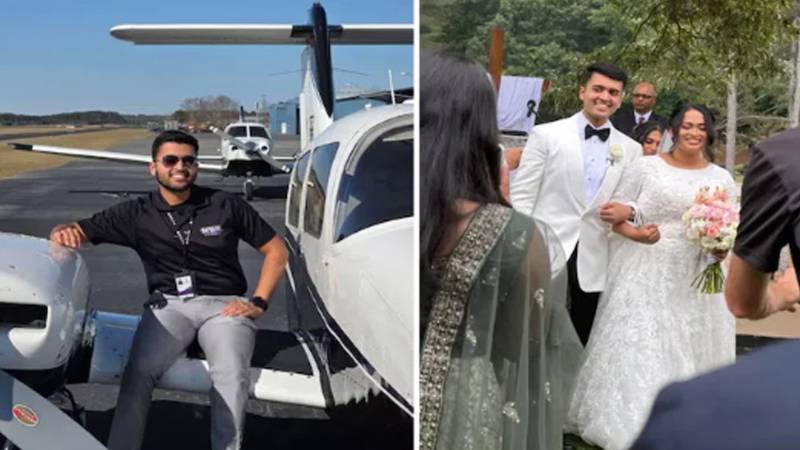 امریکا: شادی کے چند گھنٹوں بعد ہیلی کاپٹر حادثہ، بھارتی نژاد پائلٹ ہلاک، دلہن زخمی بچ گئی