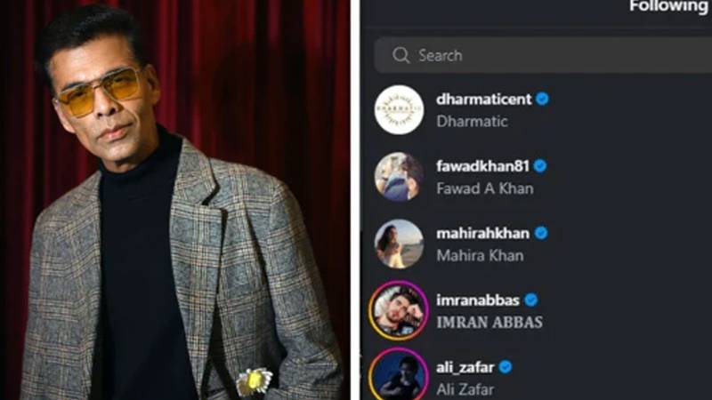 بالی ووڈ ستارے اَن فالو، پاکستانی فنکار فالو لسٹ میں برقرار، کرن جوہر کی انسٹاگرام سرگرمی وائرل