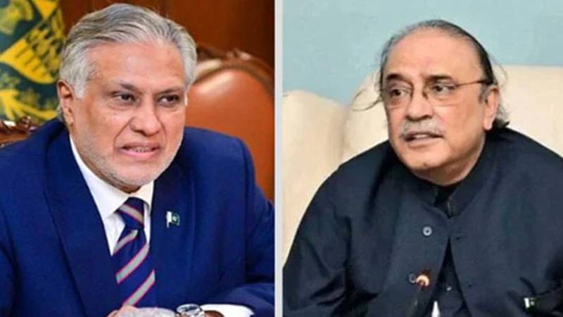 اسحاق ڈار کی آج صدر آصف زرداری سے دوبارہ ملاقات متوقع
