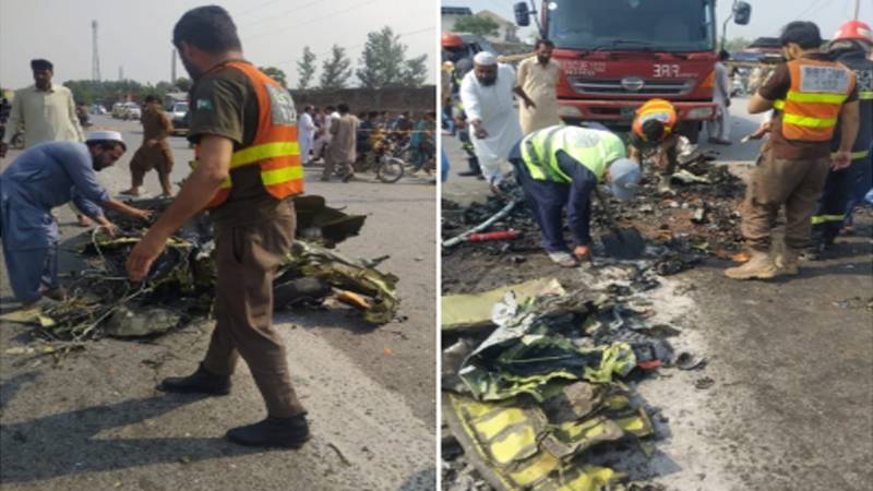 مردان کے قریب پاک فضائیہ کا تربیتی طیارہ حادثے کا شکار، 2 پائلٹس شہید