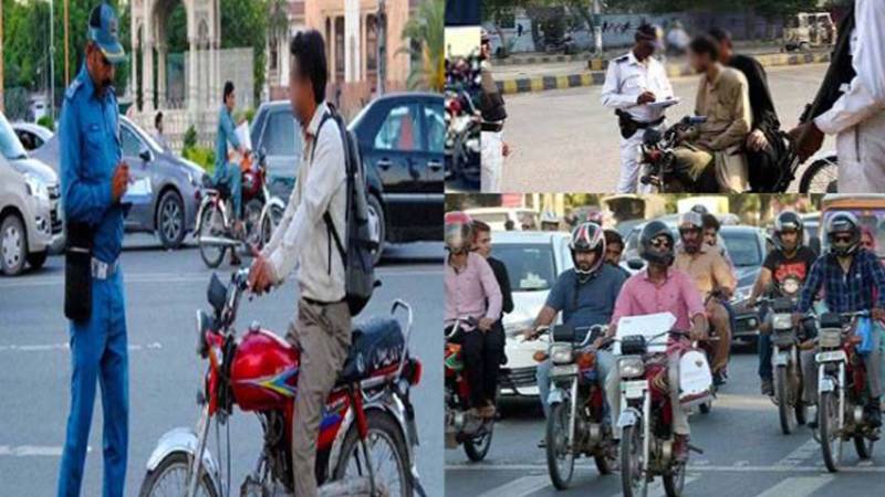 لاہور میں بغیر ہیلمٹ موٹرسائیکل سواروں کے خلاف آج جنرل ہولڈ اپ، سی ٹی او کا بڑا اعلان