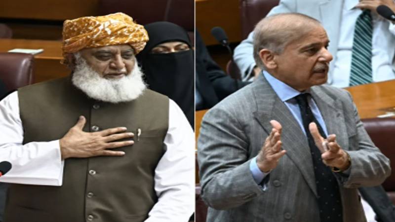 قومی اسمبلی میں شہباز شریف اور مولانا فضل الرحمٰن کے درمیان دلچسپ مکالمہ