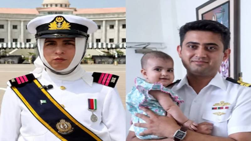 شہید نیول افسر کی اہلیہ الویرا حمزہ پاک بحریہ میں آفیسر مقرر