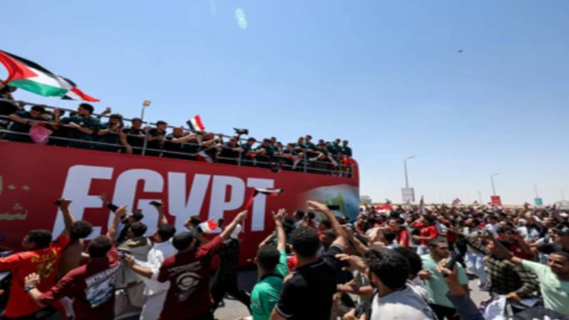 فیفا ورلڈ کپ: تاریخی کارکردگی پر مصر کی قومی ٹیم کا شاندار استقبال