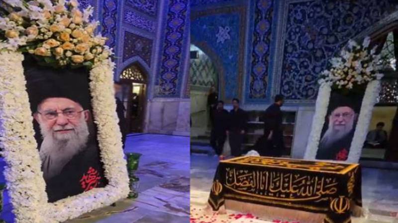 آیت اللہ خامنہ ای کی آخری آرام گاہ کی ویڈیو اور تصاویر منظرِ عام پر