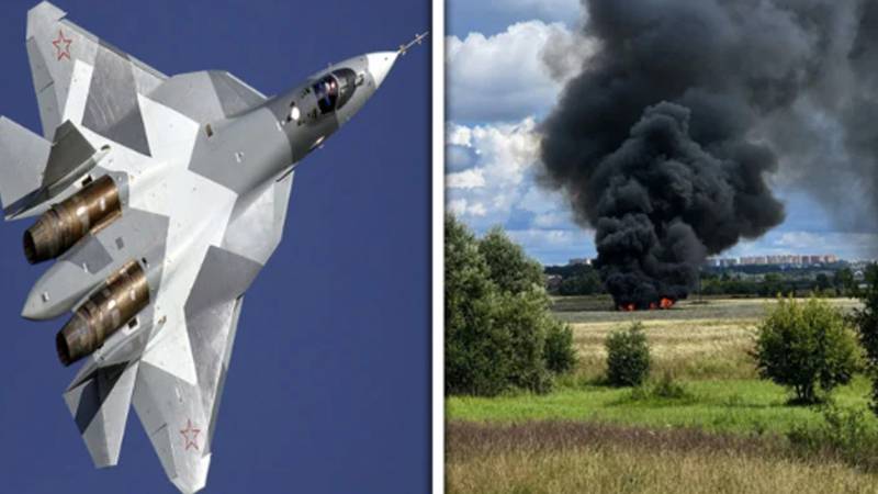 روس کا جدید ترین Su-57 جنگی طیارہ تربیتی پرواز کے دوران گر کر تباہ