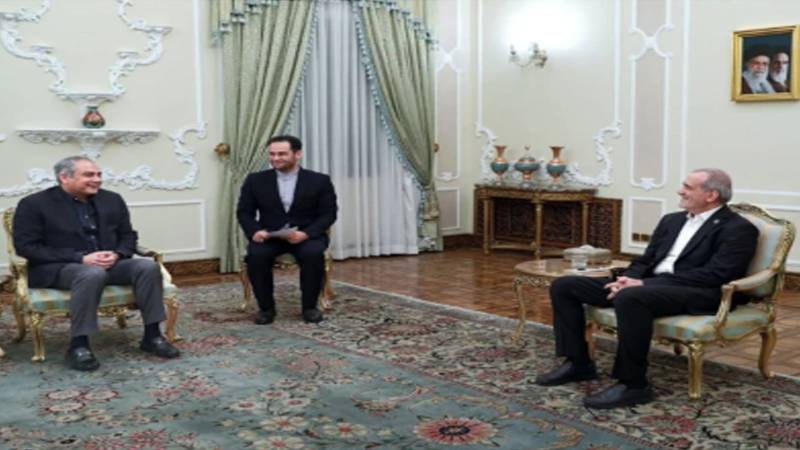 ایرانی صدر سے محسن نقوی کی ملاقات، پاک ایران اقتصادی و علاقائی تعاون بڑھانے پر اتفاق
