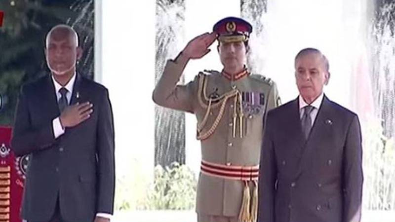 مالدیپ کے صدر ڈاکٹر محمد معیزو کے اعزاز میں وزیراعظم ہاؤس میں باضابطہ استقبالیہ تقریب